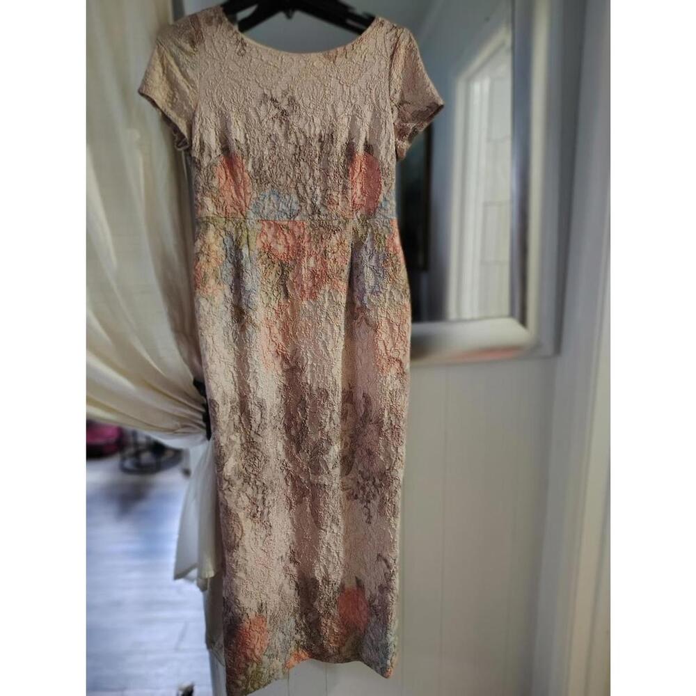 Adrianna Papell pastel water colour evening gown